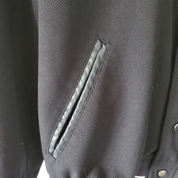 Zara men's varsity style jacket navy  and white size large - Picture 6 of 8